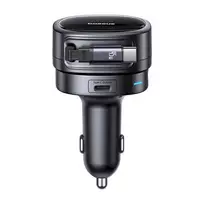 Baseus PrimeTrip VR1 Car Charger 60W USB-A USB-C with retractable USB-C cable / black