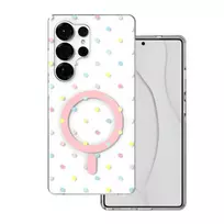 TFO Bubble Dots Mag phone case with MagSafe support for Samsung Galaxy S25 Ultra (S938) white