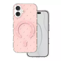 TFO Bubble Dots Mag phone case with MagSafe support for iPhone 17, pink