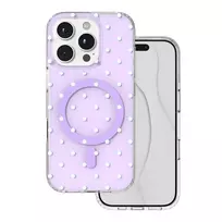 TFO Bubble Dots Mag phone case with MagSafe support for iPhone 16 Pro, purple