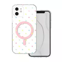 TFO Bubble Dots Mag phone case with MagSafe support for iPhone 11, white