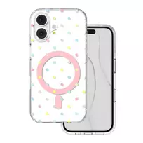 TFO Bubble Dots Mag case for iPhone 16 6.1" white