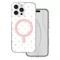 TFO Bubble Dots Mag phone case with MagSafe support for iPhone 16 Pro Max, white