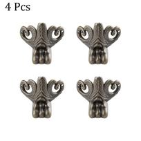 Vintage Carved Corner Protectors for Furniture and Photo Frames Pack of 4 gray