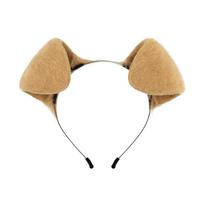 Faux Fur Dog Tail and Clip Ears Kit for Halloween Party Costume Xmas-Toys Gift