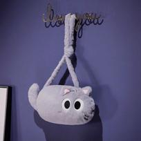 Minkštas pliušinis katės kuprinukas Kawaii juodo katino pliušinis žaislas lėlė Moteriška madinga rankinė per petį Pečių krepšiai Vaikų mokyklinė kuprinė Vaikų dovana