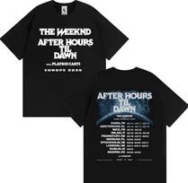 The Weeknd After Hours Til Dawn Tour UNISEXs Womens Cotton Tshirts Summer Hip Hop Fashion Oversized Tshirt Fan Gifts Yk M gray
