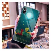 Mažojo princo Lapės Žvaigždėtas dangus Stiklinis telefono dėklas Samsung S26 S25 S24 S23 S22 Ultra S23 S22 S25 Plus S24 FE S26Edge S26 blue