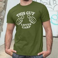This Guy Loves Carp T-Shirt (dad husband son christmas gift funny fishing xmas) 2XL