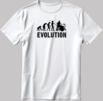 Evolution Figure Short Sleeve White-Black Men's / Women's T-Shirt K185 3XL