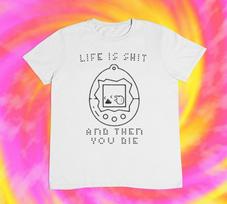 Tamagotchi T-Shirt: Ironic Y2K Sarcasm Tee XL