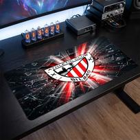 Athletic Bilbao Football Print Large Mouse Pad, Anti-Slip Extended Gaming Desk Mat for Office Home 30cmx60cm（11.8x23.6inch）