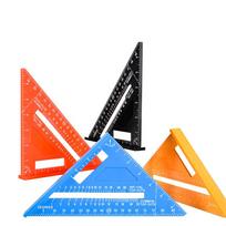 7/12inch Triangle Angle Protractor ABS Plastic Speed Square Measuring Ruler Carpenter Woodworking Measure Tool 0-180mm juoda