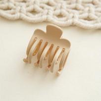 Solid Color Frosted Small Hair Claw for Women Double Row Teeth Ponytail Clip Simple Hair Claw Thin Hair No Slip Ponytail Holder
