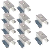 Solar Panel Accessories 10Pcs Middle Clamp for PV For Frame Height 2550MM Aluminum Alloy Suitable for Installation
