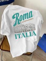 Roma Colosseum Italia Graphic Tshirt La Citta Eterna Italy Travel Y2k Unisex Soft Cotton Short Sleeve Summer Holiday Tops XL