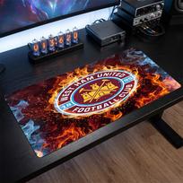 West Ham United Football Print Large Mouse Pad, Anti-Slip Extended Gaming Desk Mat for Office Home 30cmx60cm（11.8x23.6inch）