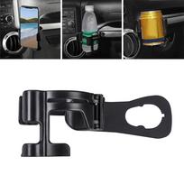 For 2007-2018 Jeep Wrangler JK 2-Door and 4-Door Models, Multi-Function Drink Cup and Phone Holder 2-in-1 Bolt-On Mount 18*12*10cm juoda