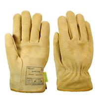 Welding Gloves, Multifunctional Driving Labor Protection Grinding Protective Wear-Resistant Cowhide Gloves, Single-Layer Cowhide Protective Gloves