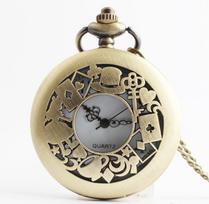New Fashion Bronze Quartz Pocket Watch Theme Pocket Watches Gift for Men Pendant Necklace Pocket Watch Retro