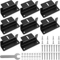 8 Pcs Solar Panel Mounting Bracket Holder Aluminum Alloy Solar Panel Z Brackets with Wrench Screws for Motorhome Boat Roof Wall and Off-Gird Roof 8PCS
