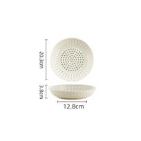 Steamer Plate White Perforated Round Food Safe PP Heat Resistant for Household Cooking Vegetable Seafood Steaming S
