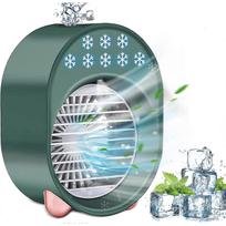 Portable Air Conditioner Cooler, Mini Portable Air Cooler, Mini Air Conditioner, Air Humidifier, 4 In 1 Water Fan, 3 Speeds, 7 Led Colors, For Office