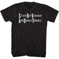 Stevie Ray Vaughan And Double Trouble Band Name Men's T Shirt Rock Music Merch S
