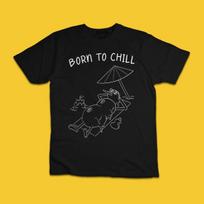 Funny Born to Chill Beach Bum Graphic T-Shirt 2XL