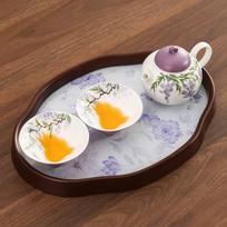Ceramic Cat Design Teapot & Two Cups Set