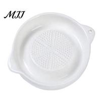 Portable Kitchen Seasoning Grater Ceramic Plate, Manual Fruit Vegetable Masher for Puree, Non Slip Grinding And Puree Maker Plate Dish Ginger Garlic, F