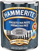 Hammerite Prosto Na Rdzę Dažai Metalui Plaktuko Efekto Sidabriškai Pilki 0,7L