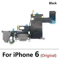 USB Micro Charger Charging Port Dock Connector Microphone Board Flex Cable For IPhone 6 6S Plus 7 fast charging For 6 Black Origianl