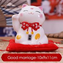 4,5 colio keraminė Maneki Neko Lucky Fortune Cat Pinigų dėžutė Monetų banko namų dekoravimo ornamentas FENG SHUI figūrėlė