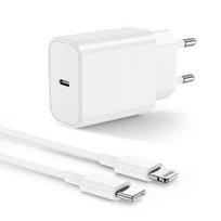 iPhone Charger - Apple - 20W - Fast Charging - 2m Lightning Cable - USB Type C balta