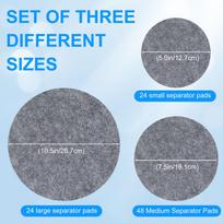 96 Pcs Felt Plate Dividers Set 3 Sizes Round Felt Plate Protectors Reusable Dish Storage Pads Multipurpose Soft Plate Separators 96pcs