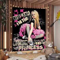 Avril Lavigne The Black Star Tour 2012 Wall Tapestry Live in Concert Nostalgic Room Decor for Pop Punk  Early 2000s Music Fans 74x94cm(29x37in)