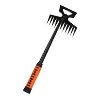 Weeding Rake Garden Hand Weeder with Long Handle 11 Teeth Weed Puller Rake for Precision Weeding Yard Lawn Farm Gardening oranžinė