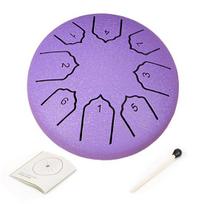 Rain Drum for Outside Garden 4 Inches 8 Notes Steel Tongue Drum Meditation Rain Chime Musical Instruments Mini Handpan violetinė