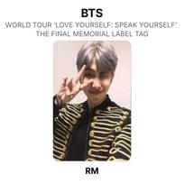 BTS WORLD TOUR ‘LOVE YOURSELF: SPEAK YOURSELF’ THE FINAL MEMORIAL LABEL TAG Official Photocard JUNGKOOK white