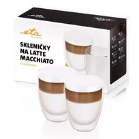 ETA Latte Macchiato stiklinės 2 vnt. | 350 ml | indaplovei tinkamos | ETA418193020