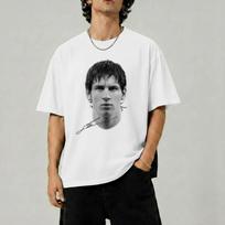 LM10 Messi Marškinėliai, Argentinos Futbolo Marškinėliai, Vintažiniai Futbolo Grafikos Marškinėliai, Streetwear Dydžio Gerbėjo Dovana, Leo Messi 10 Barselonos Stilius 4XL white