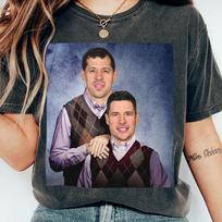 Sidney Crosby Evgeni Malkin Ice Hockey Shirt, Pittsburgh Step Bros Tee, Funny Ice Hockey Gift Unisex M