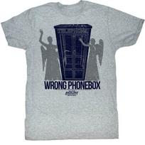 Bill and Ted Wrong Phone Box Gray Adult T-Shirt 4XL