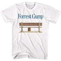 Forrest Gump Logo and Bench White T-Shirt M