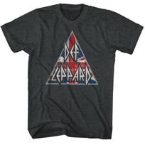 Def Leppard British Logo Black Heather Adult T-Shirt M