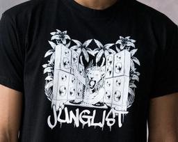 Junglist Lion DJ T-Shirt, Drum and Bass Rave Tee L