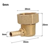 Brass Pipe Fitting Hose Barb Connector Excellent Craftsmanship 6mm