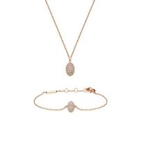 Daniel Wellington Star Series Light Luxury Combination Set Alloy Synthetic Cubic Zirconia Brass Necklace Women's N625C626 auksas
