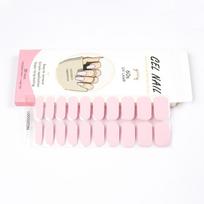 Pink Semi Cured Gel Nail Stickers with Uv Light 20 Gel Nail Wraps